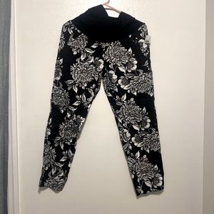 Floral maternity pants